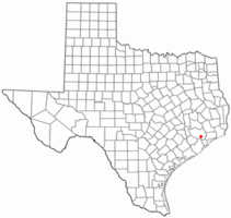 Ubicación de Pasadena respecto al resto de condados de Texas.