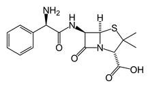 Ampicilina chemical structure