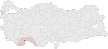 Antalya Turkey Provinces locator.gif