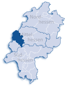 Lage des Lahn-Dill-Kreises in Hessen