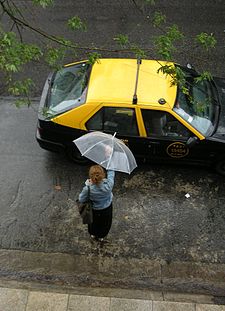 Buenos Aires - Catching a taxi in the rain.jpg