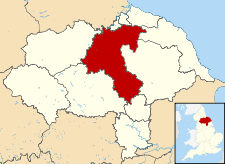 Ubicación en el condado de Yorkshire del Norte.