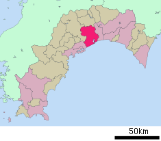 Localización de Kōchi