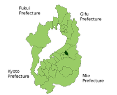 Localización de Kōra, Shiga