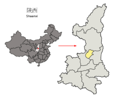 Location of Tongchuan Prefecture within Shaanxi (China).png