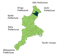 Localización de Yokkaichi