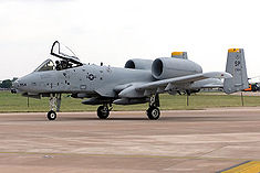 A-10 Thunderbolt en el Royal International Air Tattoo de 2005, en RAF Fairford, Inglaterra.