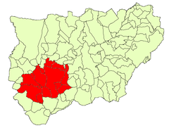 Ubicación de Área metropolitana de Jaén