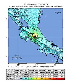 2009 Costa Rica Earthquake shakemap.jpg