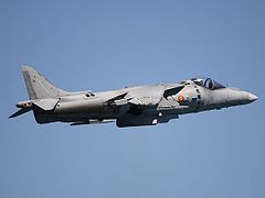 Un AV-8B Harrier II Plus de la Armada Española en mayo de 2009.