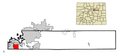 Ubicación en el condado de Arapahoe en el estado de Colorado Ubicación de Colorado en EE. UU.