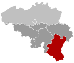 Ubicación de Provincia de Luxemburgo