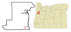 Ubicación en el condado de Benton en el estado de Oregón Ubicación de Oregón en EE. UU.