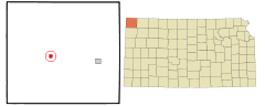 Ubicación en el condado de Cheyenne en KansasUbicación de Kansas en EE. UU.