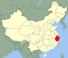 Ubicación de Zhejiang