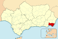 Ubicación de Comarca Metropolitana de Almería