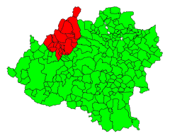 Sector soriano de Pinares, según la Entidad Estatal de Seguros Agrarios (añade: Montenegro de Cameros, Herrera de Soria y Muriel de la Fuente).
