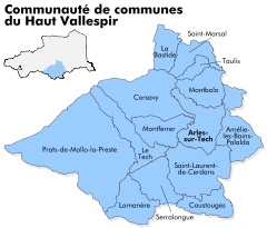 Ubicación de Communauté de communes du Haut Vallespir