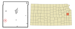 Ubicación en el condado de Franklin en KansasUbicación de Kansas en EE. UU.
