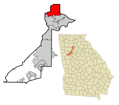 Fulton County Georgia Incorporated and Unincorporated areas Milton Highlighted.svg