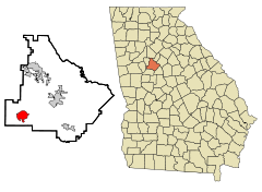 Henry County Georgia Incorporated and Unincorporated areas Hampton Highlighted.svg