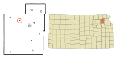 Ubicación en el condado de Jackson en KansasUbicación de Kansas en EE. UU.