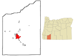 Ubicación en el condado de Jackson en el estado de Oregón Ubicación de Oregón en EE. UU.