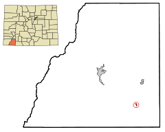 Ubicación en el condado de La Plata en ColoradoUbicación de Colorado en EE. UU.