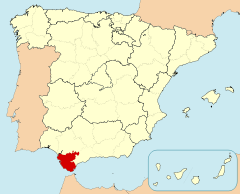 Ubicación de Provincia de Cádiz