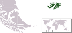 Ubicación de Departamento Islas del Atlántico Sur
