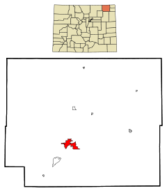 Ubicación en el condado de Logan en el estado de Colorado Ubicación de Colorado en EE. UU.