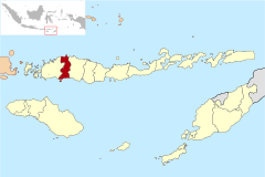 Localización del kabupaten de Manggarai en Nusa Tenggara Oriental