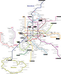 Madrid Metro Map.svg