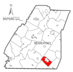 Ubicación en el condado de SomersetUbicación del condado en PensilvaniaUbicación de Pensilvania en EE. UU.