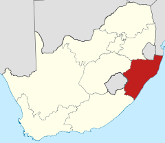 Ubicación de KwaZulu-Natal