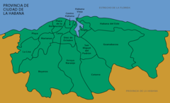 División administrativa (municipios) de la provincia.