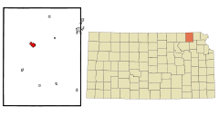 Ubicación en el condado de Nemaha en KansasUbicación de Kansas en EE. UU.