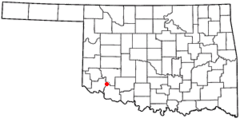 Ubicación en el condado de Jackson en OklahomaUbicación de Oklahoma en EE. UU.