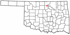 Ubicación en el condado de Noble en OklahomaUbicación de Oklahoma en EE. UU.