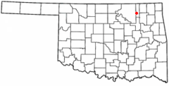 Ubicación en el condado de Washington en OklahomaUbicación de Oklahoma en EE. UU.
