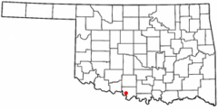 Ubicación en el condado de Jefferson en OklahomaUbicación de Oklahoma en EE. UU.