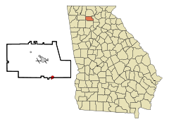 Pickens County Georgia Incorporated and Unincorporated areas Nelson Highlighted.svg
