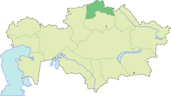 Ubicación de Provincia de Kazajistán Septentrional