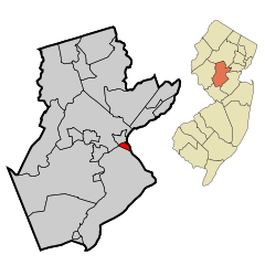 Ubicación en el condado de Somerset en Nueva JerseyUbicación de Nueva Jersey en EE. UU.