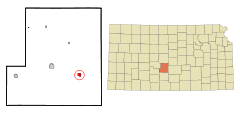 Ubicación en el condado de Stafford en KansasUbicación de Kansas en EE. UU.