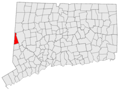 Ubicación en el condado de Fairfield en el estado de Connecticut Ubicación de Connecticut en EE. UU.