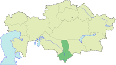 Ubicación de Provincia de Kazajistán Meridional