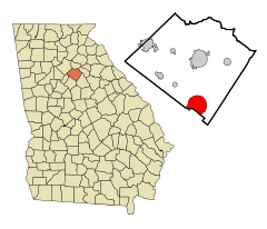 Walton County Georgia Incorporated and Unincorporated areas Social Circle Highlighted.svg