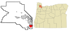 Ubicación en el condado de Clackamas en el estado de Oregón Ubicación de Oregón en EE. UU.