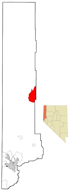 Ubicación en el condado de Washoe en el estado de Nevada Ubicación de Nevada en EE. UU.